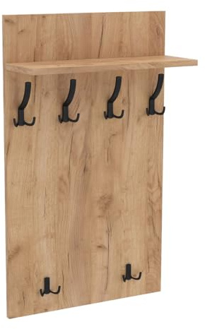 AKKE Garderobenpaneel, Wandgarderobe, PVC Maxi, Goldenes Craft, 100cm x 60 cm
