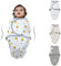 3 Pack Pucksack Baby 0-3 3-6 Monate Baby Decke Pucktuch Babyschlafsack Neugeborene Swaddle Decke aus 100% Bio-Baumwolle (Biene Stern, L)