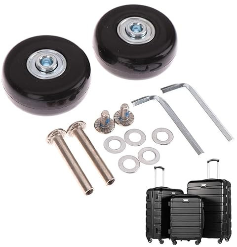 Gepäck Koffer Räder,Koffer Räder 12 Teile/Satz Gepäckkoffer Ersatz Räder Kofferreparatur od 50mm Achsen Deluxe + Schraube Werkzeug