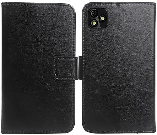 Cheshaoping Housse Coque pour Logicom Le Link 5 PU Cuir Etui Leather Case Cover Flip Cas Couverture Protecteur Portefeuille Book Wallet (Noir)