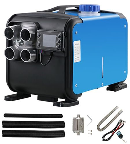 TRAGLO Diesel-Luftheizung 5 kW, All-in-One 220 V/12 V/24 V Diesel-Standheizung mit Fernbedienung und LCD-Bildschirm, schnelle Heizung für LKW, Boote, Busse, Autos
