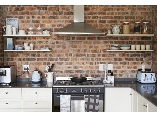 MIRRORANG 3x2m Modern Kitchen Backdrop Cooking Tools Interior Old Brick Wall Cabinet Background for Photography Home Decoration Cooker Portraits Studio Props, Vinyl