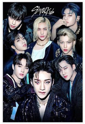 NebulaNova Sänger-Poster Kpop Stray Kids 1 Leinwandposter Schlafzimmer Dekor Landschaft Büro Zimmer Dekor Geschenk 30 x 45 cm
