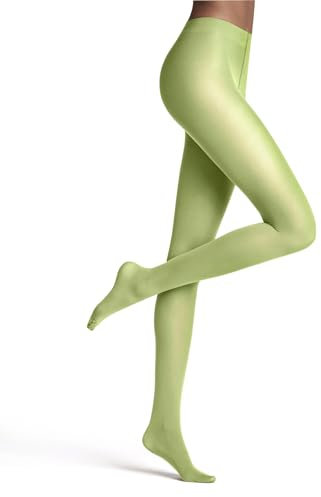 FALKE Damen Strumpfhose Matt Deluxe 30 DEN W Ti transparent einfarbig 1 Stück, Grün Lemon 7498, M-L