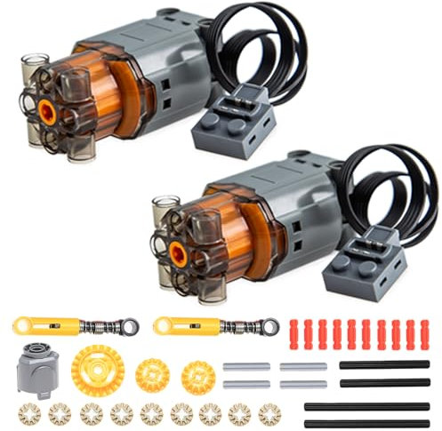 35PCS 88003 Power Functions Moteur L Noir Amélioré Compatible avec Les Pièces Techniques Lego Blocs de Construction Assemblés Jouets de Voiture Briques MOC Power Up