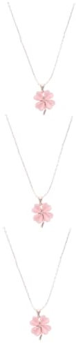 Holibanna 2 Pièces Collier Coeur Trèfle pendentif bijoux de la Saint-Patrick collier ras du cou coeur quatre feuilles perles d'émeraude collier de trèfle collier porte- cuivre rose