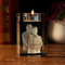 Candelabro de cristal grabado con foto personalizada 3D, portavelas de cristal con foto láser, portavelas conmemorativo funerario personalizado (5 x 5 x 6 cm)