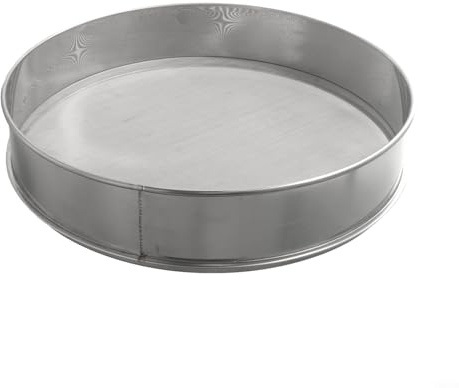 Entgoinggo Mehlsieb aus Edelstahl, 40 cm, feinmaschiges Sieb | Küchenzuckersieb, Ölfilter, großes Fassungsvermögen, leicht zu reinigen, spülmaschinenfest