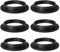 FIMWOLZ 6 Pcs E27 Schraubring Kunststoff Ø 56 x 11mm für Lampenschirmbefestigung an Tisch Wand und Stehleuchten Schwarz