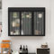 HAINEW Moderno armario colgante de cocina, armario de pared con 3 puertas de cristal, armario de baño de metal y cristal, armario para medicamentos para cocina y baño, 90 x 20 x 70 cm (negro)