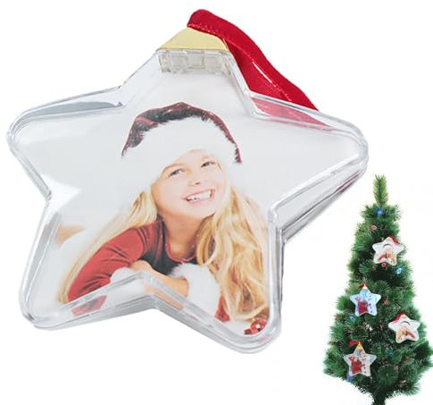 Ornament-Kugel für Foto, Anhänger, Weihnachtsbaum, Kugel, handgefertigt, Basteln, Weihnachtsdekoration, Kugel, saisonale Dekoration, Dekoration, für Feiertage, Fotokugel, personalisierbar