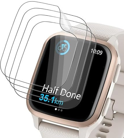 [4 Stück] für Folie Garmin Venu Sq 2 Weich TPU Glasschutzfolie, Splitterfest Displayschutz Garmin Venu Sq 2 Schutzfolie, Super Langlebig Einfache Installation Handyfolie Garmin Venu Sq 2 Displayfolie