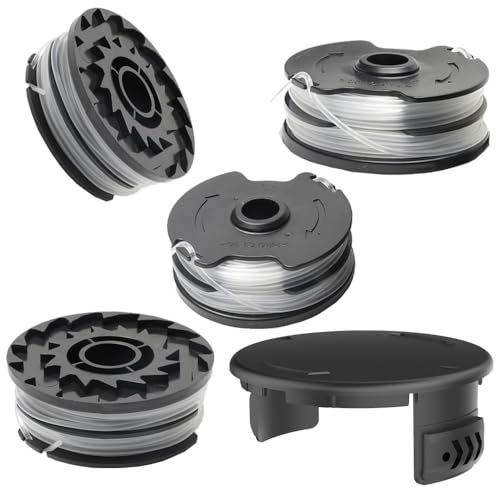 Bobina di Ricambio Nylon,Bobine Tagliaerba,Bobine di filo per decespugliatore,sostituibile con bobina di ricambio (QIAO-PA-2C-4+1)