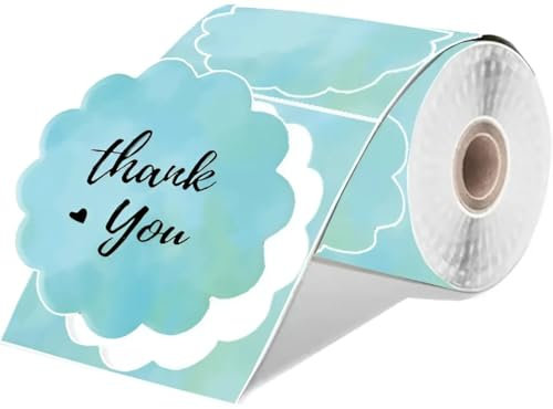 ELECTRONICA 4U Etiketten selbstklebend Ersatz für Phomemo M110 M200 M220 M221 50x50 (Farbverlauf Flower Grün)