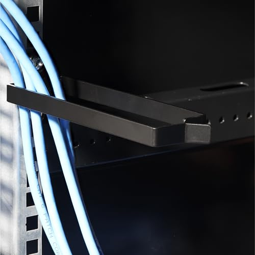 kwmobile Server Rack Cable Management Brackets - Steel Fibre Optic Network Patch Cable Organiser Management System - Screw-On Brackets - Set of 10-149mm (5.9) length