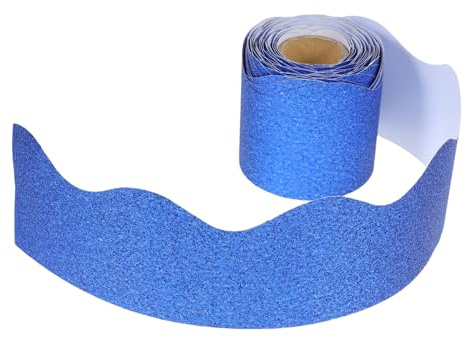 STOBOK Glitzer Tafelrandaufkleber aus Papier Selbstklebend und Dekorativ Leicht Zuschneidbar für Pinnwände und Schulfestival in Blau