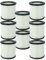 vhbw 8x Cartouche filtrante compatible avec Nilfisk Buddy II 18, II 12 ZA, II 18 Inox aspirateur - Filtre pour particules fines