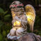 Kamanan Solar Engel Gartenfiguren, Fairy Gartenstatuen Wasserdicht Engel für Grab Wetterfest LED Fairy Engel Skulptur Deko für Rasen, Hof, Terrasse, Fensterbank