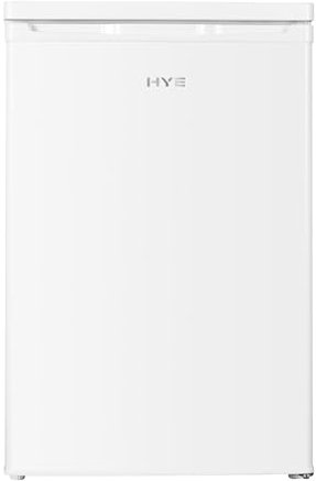 HYE 91L Under Counter Freezer – 55cm, Compact White, 4 Crystal Drawers, Simple Controls, Air Tight Door - Ideal Freezer for Garage or Indoors – Free Standing