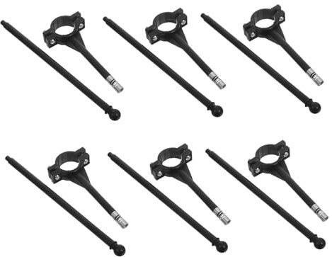 BESTonZON 2 Sätze Fahrrad Fahnenmast Für Verstellbarer Handlebar Flagpole Für Kleine Fahnen Für Feiertage Und Werbung 6 Stücke * 2