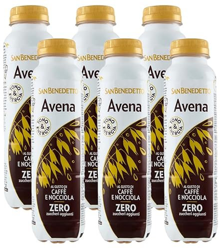 6X Bevanda a base di AVENA al gusto di Caffe e Nocciola, Senza Zuccheri Aggiunti 400ml