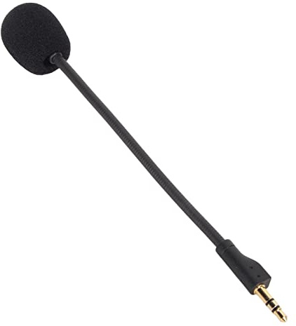 Sharainn Microfono di Ricambio per logitechs G PRO G PRO X, Microfono di Ricambio Staccabile con Spina Girevole Placcata in Oro da 3,5 Mm per Giochi