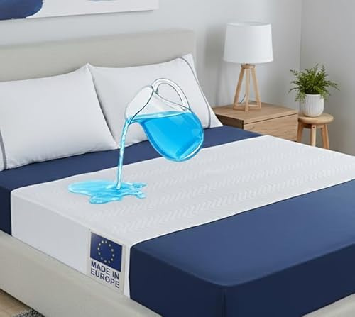 BLUZIMAN® Inkontinenz Bettunterlage mit Flügeln Wasserdicht, Gefertigt in Europa Inkontinenzunterlage Waschbar, Unterlagen Bett Inkontinenz Oeko-TEX, für Hunde Kinder Erwachsene (135x90cm, Pack 2)