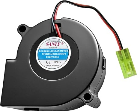 Electric Fire Fan Motor Unit, Brushless Fan Motor DC24V 0.07A Model SF6028SL(R) Compatible with Dimplex Wall Fire, DNV20AB and Other Models