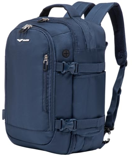 WINGS Skylark Mini City Rucksack, Blau, 20L, Handgepäck, Rückenlüftungssystem, Wasserdichtes Polyester