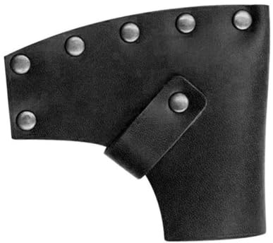 Homeponnew Leather for AXE Head Cover for Camping Hatchets & Axes – for DURABLE Protective Sheath, 9 x 10.5 cm, Black or Brown, 21 g (Black)