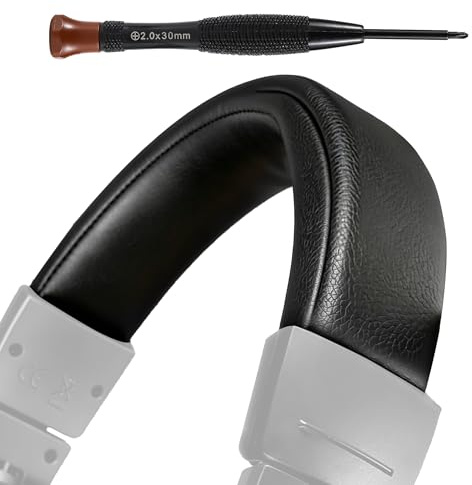 Lukvcoe Headband Cover for ATH M50X - Protein Leather Black | for Audio Technica M50, M50X, M50XWH, M50XBT, M50XBT2, M50S/LE Headphones