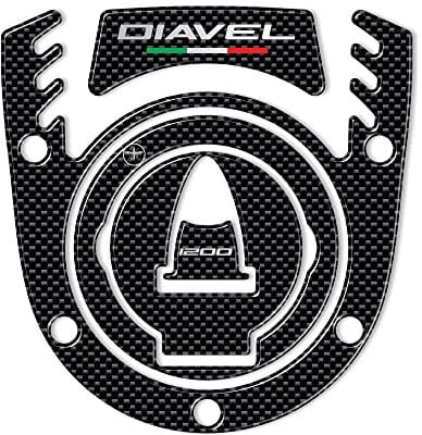 labelbike - Kit Adesivi in Resina Gel 3D Decorazioni e Protezioni Tappo Serbatoio Moto compatibili con MOTO DUCATI DIAVEL