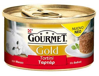Purina Gourmet Gold Pasteten mit Gemüse feucht Katzen mit Truthahn und Spinat, 24 Dosen à 85 g