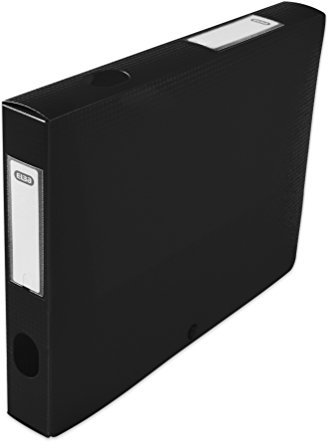 Elba 400094611 Aktenordner, 40 mm, Polypropylen, blickdicht, 24 x 32 cm, Schwarz