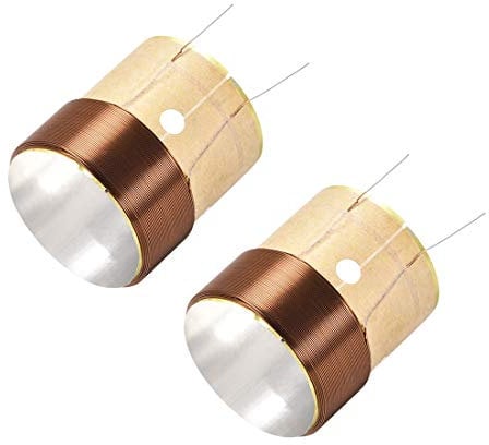 sourcing map 2pcs 25.5mm 1 Woofer Voice Coil 4 Layers Round Copper Wire Bass Speaker Replacement