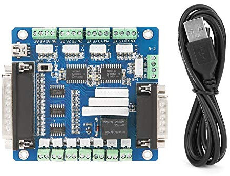 Tablero de Control del Motor Paso a Paso CNC, Interfaz 5 Ejes Tablero de Arranque del Controlador del Controlador del Motor Paso a Paso para fresadora,Control de Movimiento