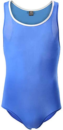 CSMARTE Unterwäsche für Männer, Sportswear, Shapers, sexy, Bodysuit, Tight Suit, Bikini, Einteiler, blau