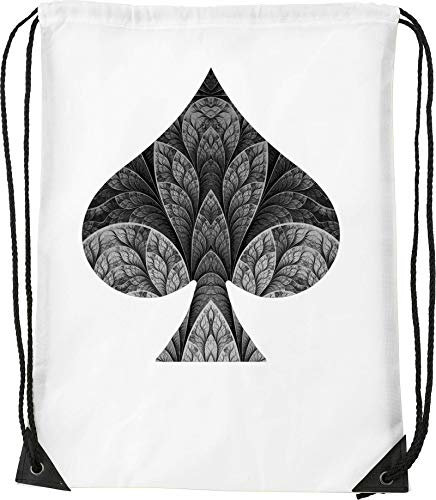 Ace of Spades Poker Player Graphic Kordelzug Sack Sack Wanderhalle