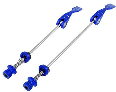Inzopo Fahrradspieße, ultraleicht, Titan, Schnellspanner-Achse, Fahrradspieße, Rennrad, langlebig, Blau, 1 Paar