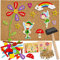 alles-meine.de GmbH XL Set - Hammerspiel - 180 Teile - Modellwahl - Feen - Pilze & Blumen/für Kinder - Klopfspiel Nagelspiel - Hämmerchenspiel - Nagel Hammer Holz bunt - Hämmer..