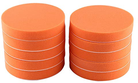 Tamponi Polish Auto, Esenlong 10 Pz/Lotto 6 (150 Mm) Spugna Lucidatura Lucidatura Ceretta Pad Kit Strumento per Lucidatore Auto Buffer Arancione Kit Lucidatura Auto