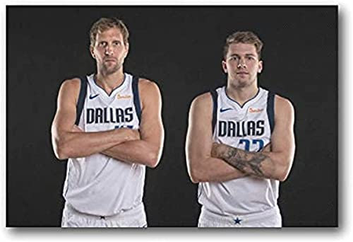 Leinwand Druck Poster Dirk Nowitzki Doncic Cool für Office Decor Wandkunst Kunstwerk Malerei Kunstdrucke Bild 23.6x35.4(60x90cm) Kein Rahmen