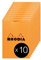 Rhodia 13200C - Packung mit 10 Notizblöcken No.13, DIN A6 80 Blätter kariert 80g, Orange, 1 Pack