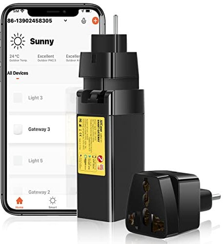 AICase Tuya Zigbee 3.0 Hub Gateway, WiFi Smart Homebridge Wireless hub, pequeño Smart Home Hub Compatible con Alexa/Google Home, Todos los Productos Inteligentes ZigBee 3.0 (Requiere WiFi de 2,4 G)