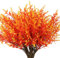 RECUTMS 8 Bundles Artificial Flowers Plastic Artificial Flowers Outdoor Faux Plants UV Resistant Decorative Artificial Plastic Flowers, Indoor Outside Hanging Planter Home Garden Decor (Golden)