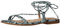 The Drop Samantha Sandalias planas con cordones para Mujer, Serpiente Verde Azulado, 37.5