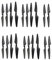 GreeSafety Zubehör für Drohnen for HUBSAN H501S X4 H501C Propeller 10 Stück CW CCW for RC Quadcopter Ersatzteil Golden Rot Weiß Schwarz (Color : Black)