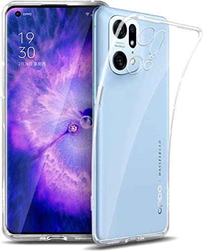 Captor Oppo Find X5 Pro 5G Hülle Durchsichtig TPU-Silikon - Handyhülle Oppo Find X5 Pro 5G Case ultradünn, Anti-vergilbend Schutzhülle