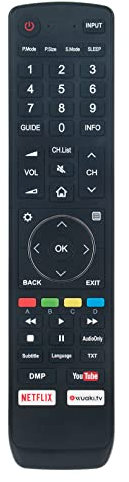 VINABTY EN3N39H telecomando sostituito sostituisce compatibile con Hisense TV 40H5C 43H8C 43H7C 50CU6000 50H5C 50H5C 55H5C 55H5B 55H9B2 65CU6200 50H6C 50H7C 50H7C 50H7C