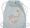 Turnbeutel Rucksack - JGA Junggesellenabschied Frauen - Braut Bride - Unisize - Pastell Blau - bridal shower stoffbeutel kordelzug beutel tasche junggesellinenabschied trainingsbeutel goodie bag